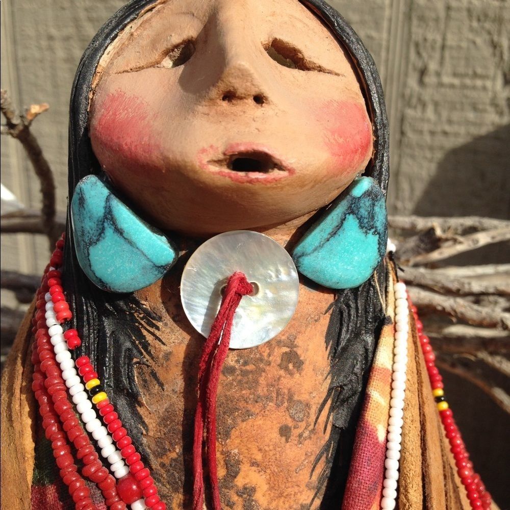 Rare, Authentic Gourd Lady by Robert Rivera